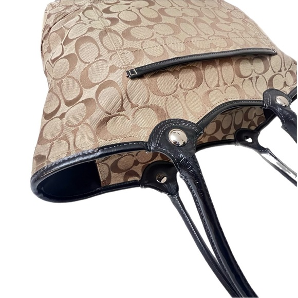 COACH Signature Bleecker Khaki Brown Handbag F14385 - Picture 7 of 12